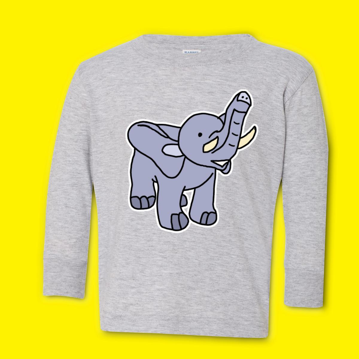 Toy Elephant Toddler Long Sleeve Tee