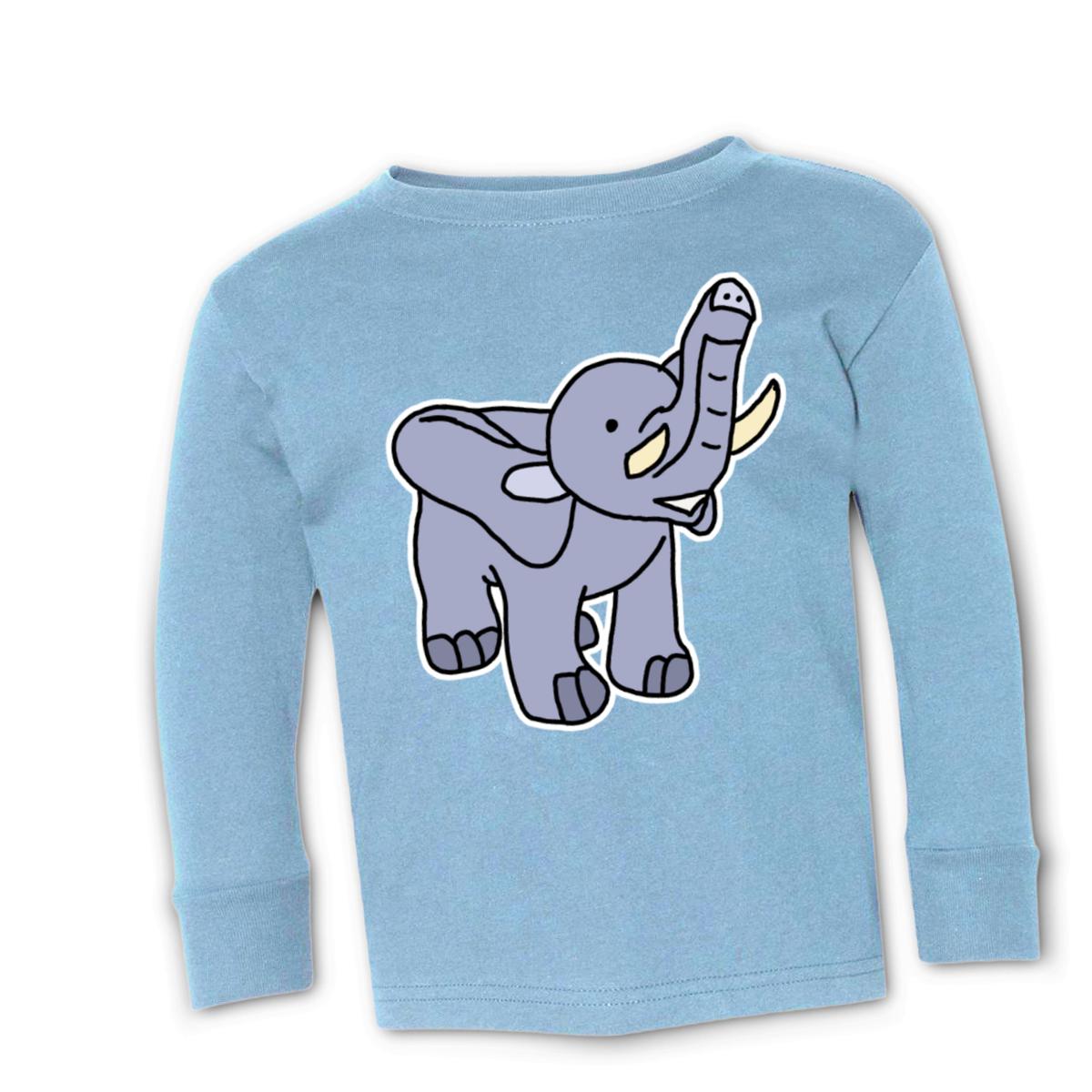 Toy Elephant Toddler Long Sleeve Tee 56T light-blue