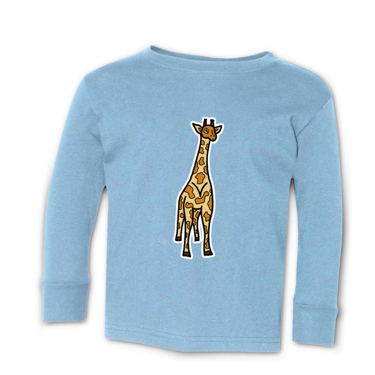 Toy Giraffe Kid's Long Sleeve Tee Large light-blue