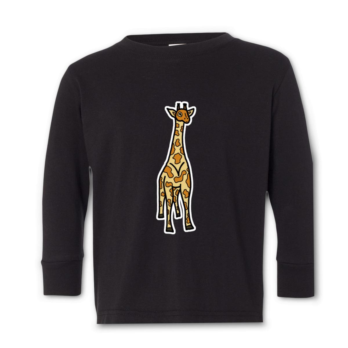 Toy Giraffe Toddler Long Sleeve Tee 2T black