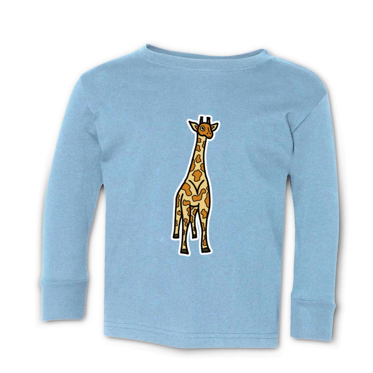 Toy Giraffe Toddler Long Sleeve Tee 2T light-blue