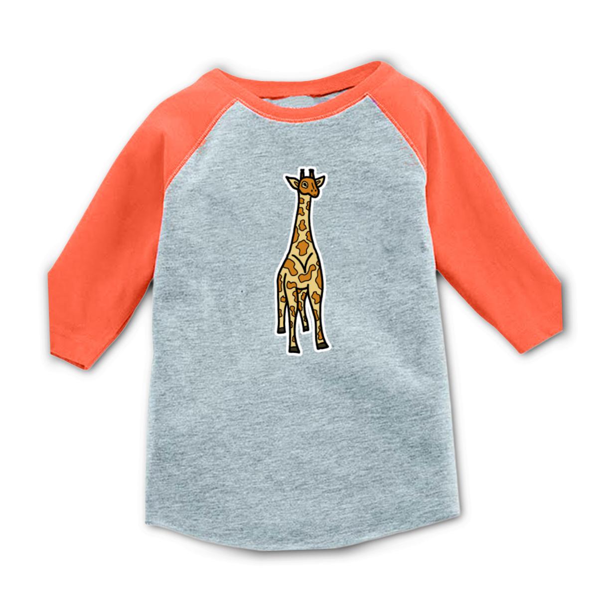 Toy Giraffe Toddler Raglan Tee 2T heather-orange