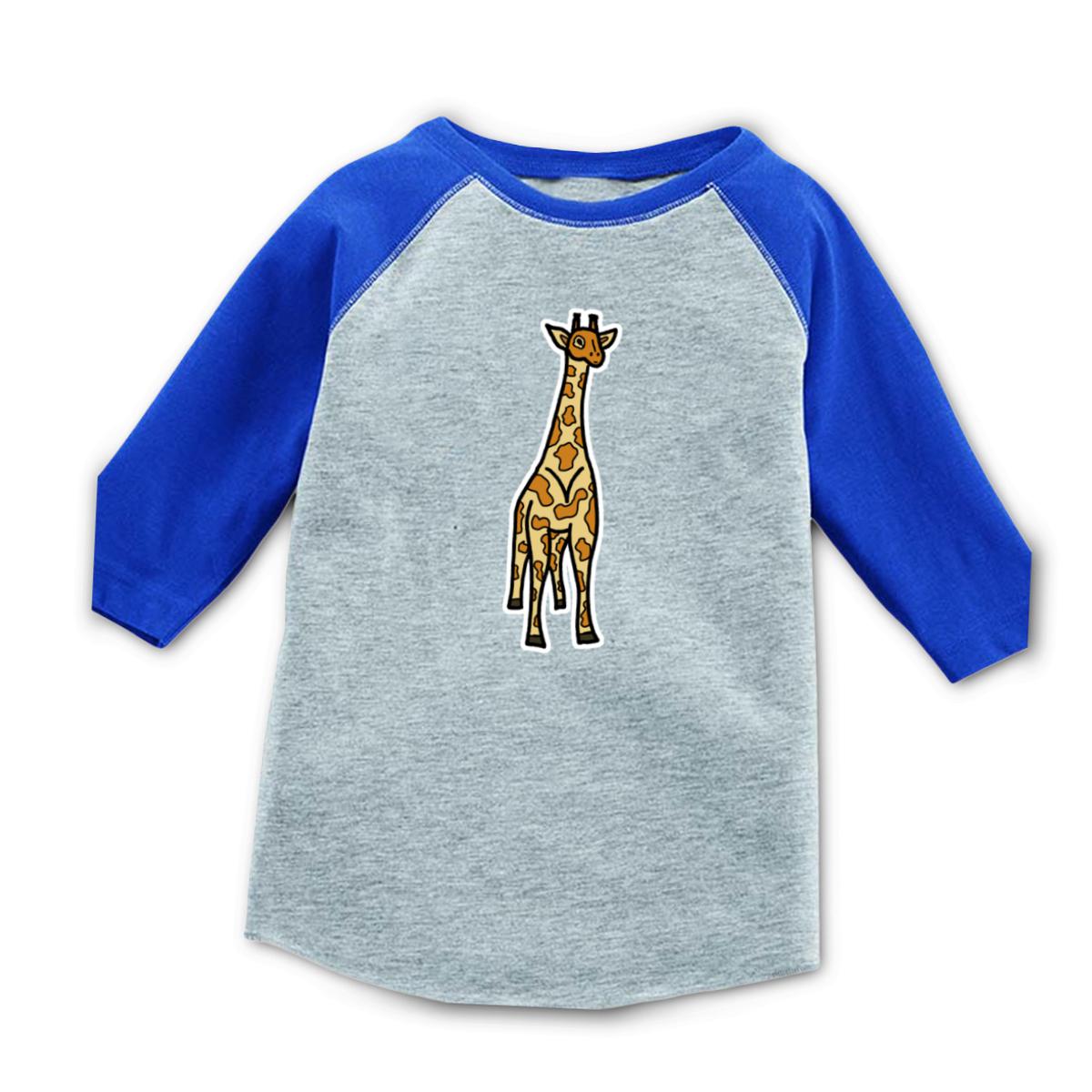 Toy Giraffe Toddler Raglan Tee 2T heather-royal