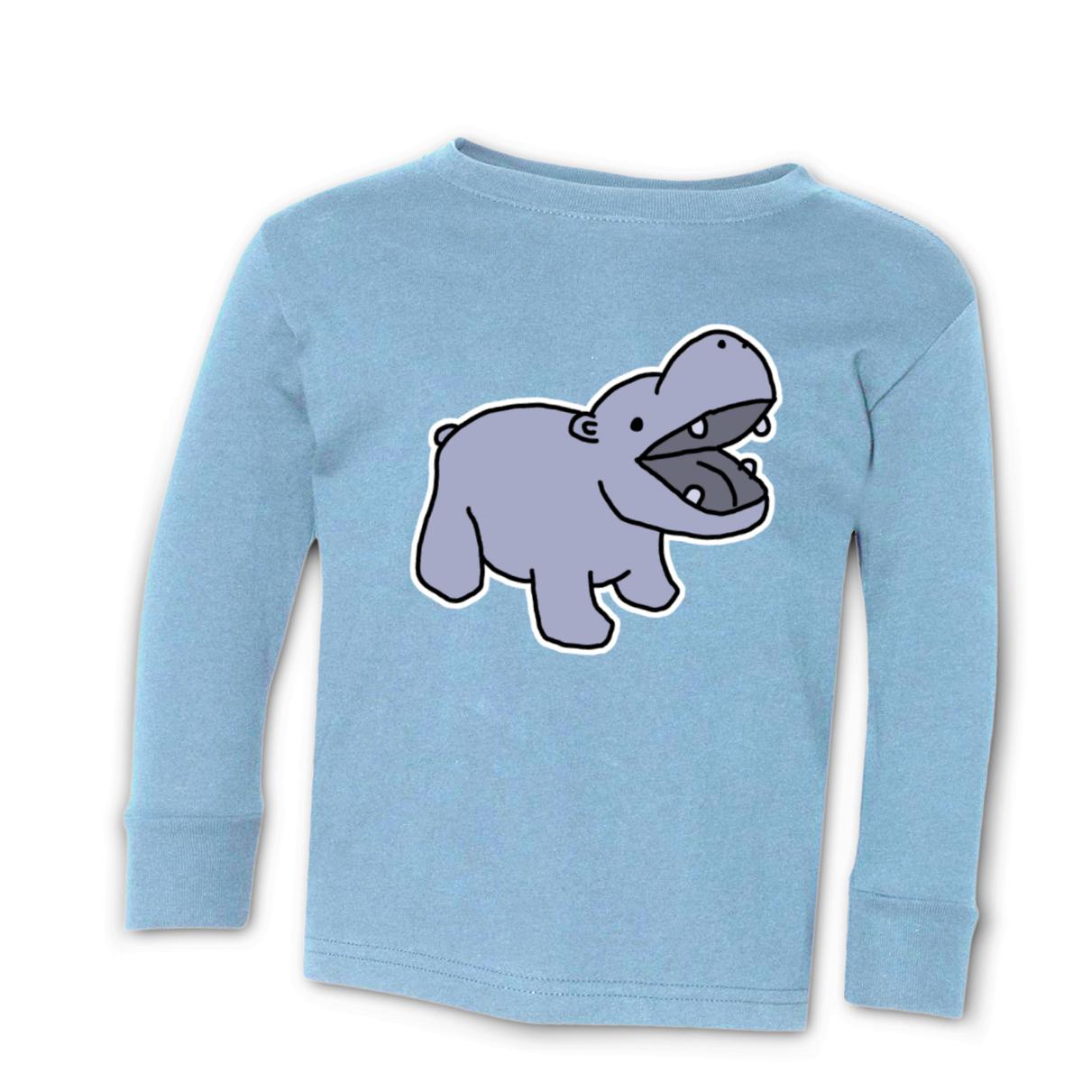 Toy Hippo Kid's Long Sleeve Tee Small light-blue
