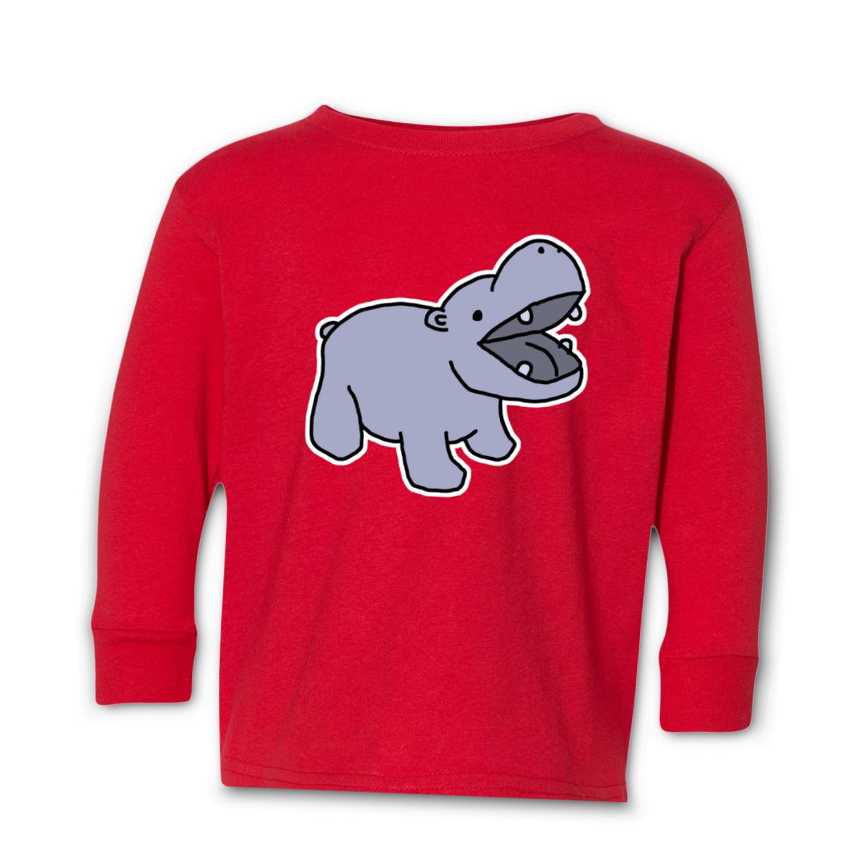 Toy Hippo Kid's Long Sleeve Tee Small red