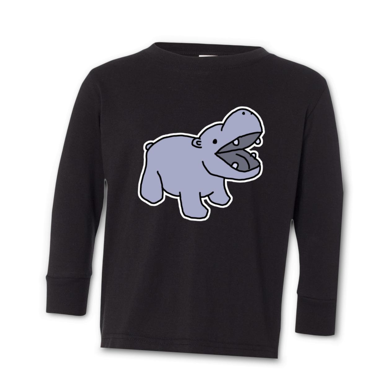 Toy Hippo Toddler Long Sleeve Tee 2T black