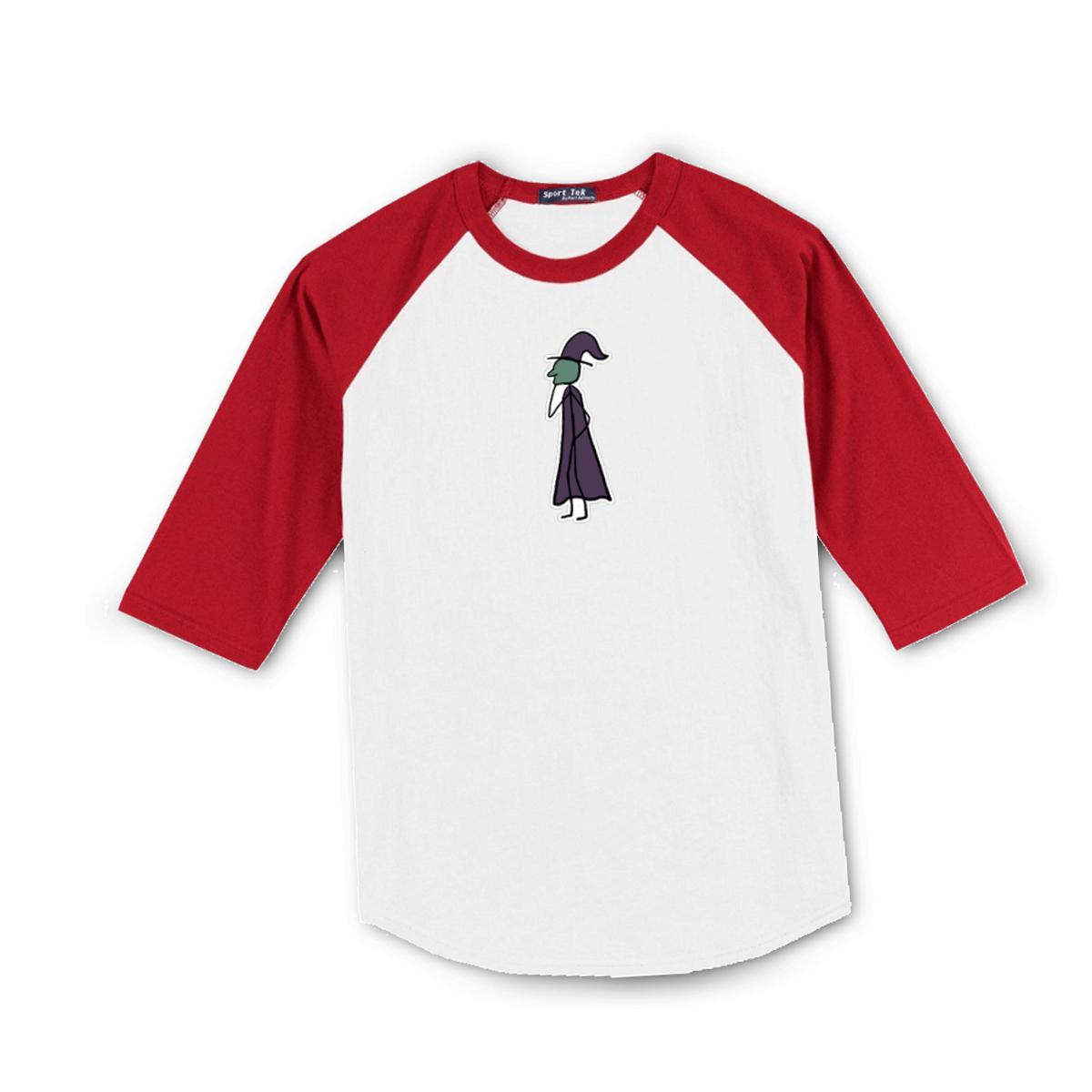 Witch Men's Raglan Tee Double Extra Large white-red