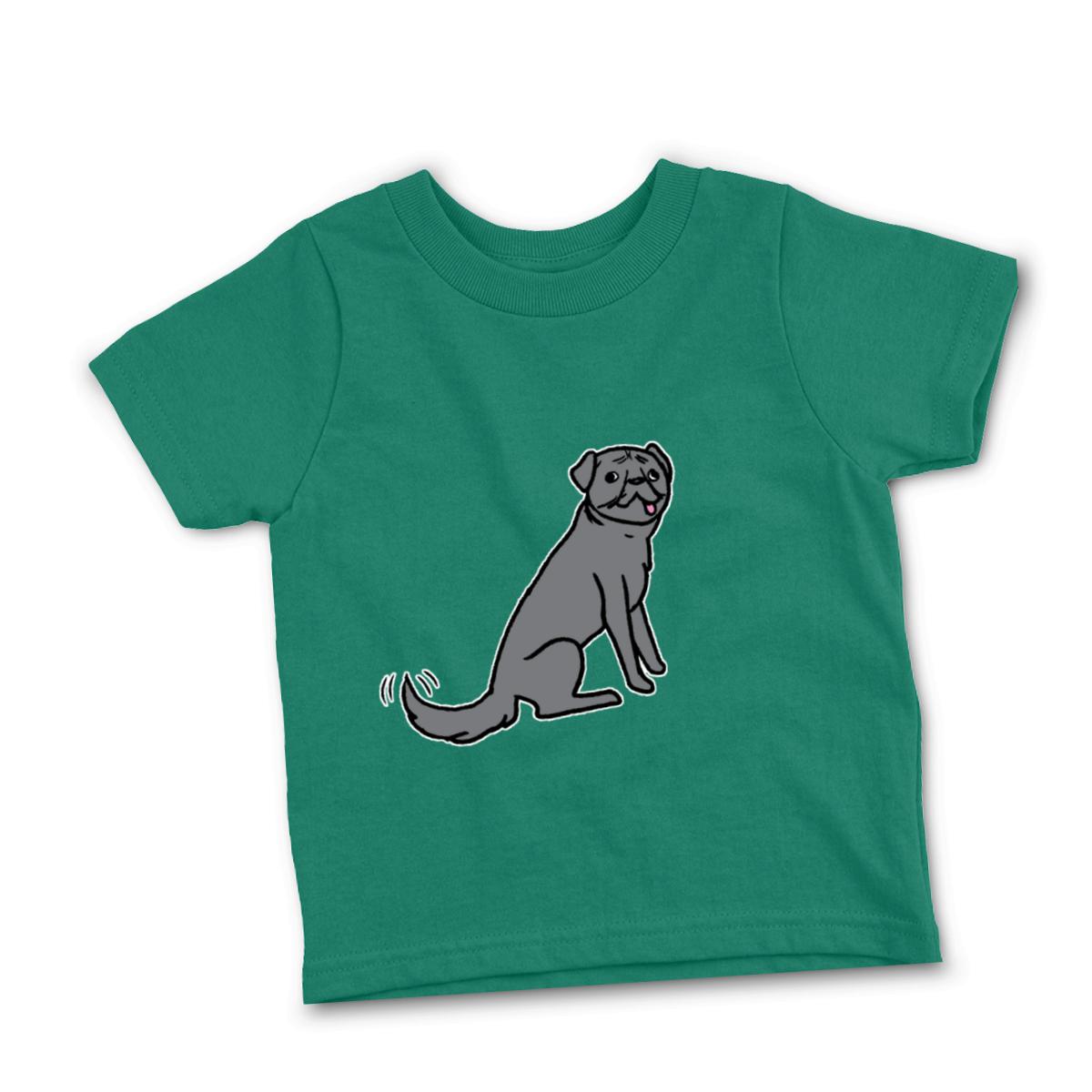 Wolf Pug Toddler Tee 4T kelly