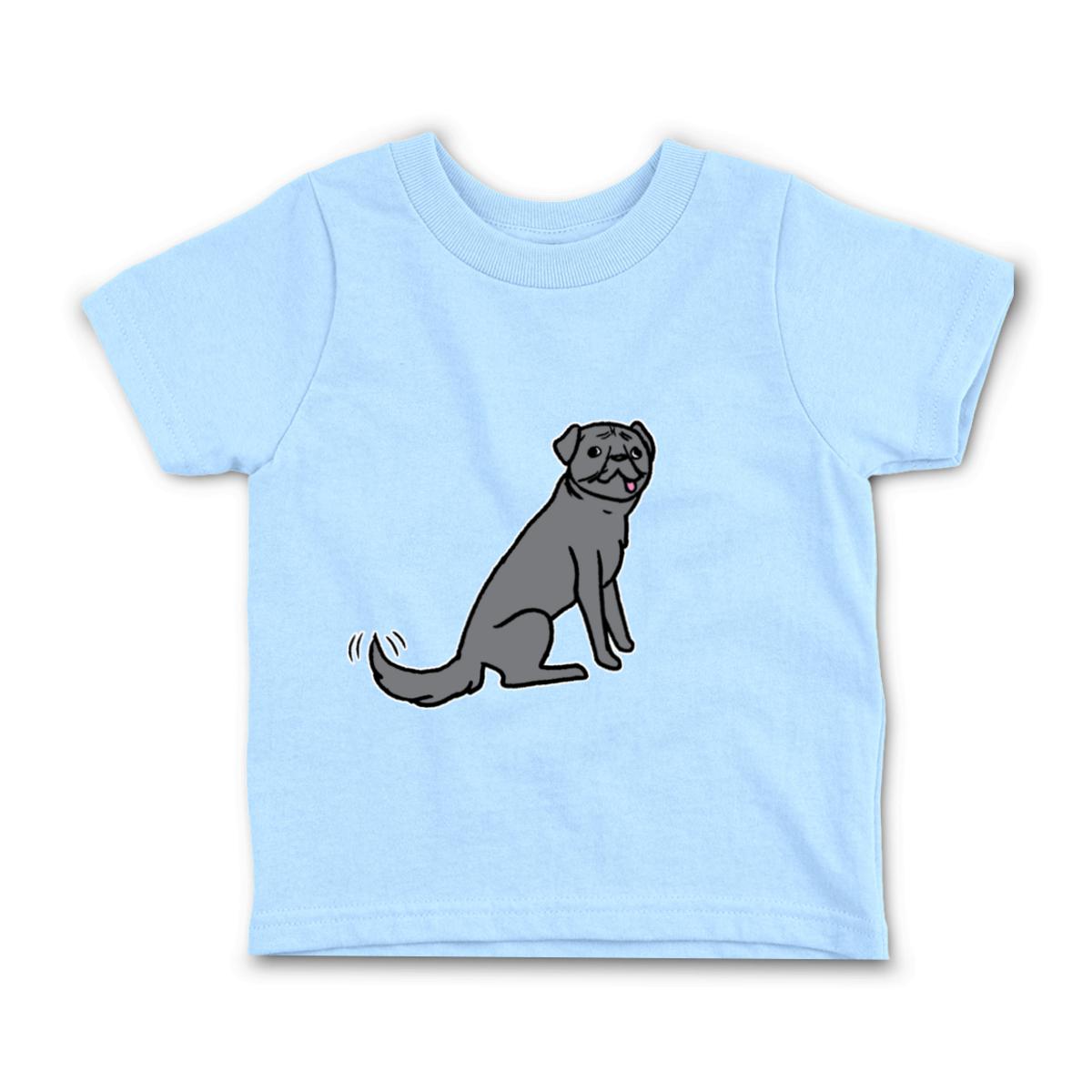 Wolf Pug Toddler Tee 4T light-blue